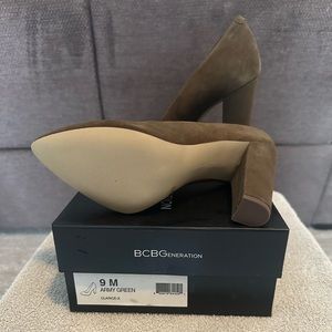 BCBG Army Green Heels